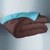 Couette bicolore coton 140x200 cm 570 gr/m² chocolat turquoise