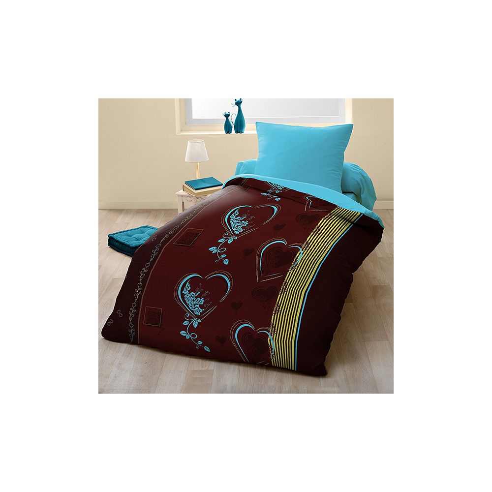 Housse de couette - Parure de couette microfibre 140x200 ...