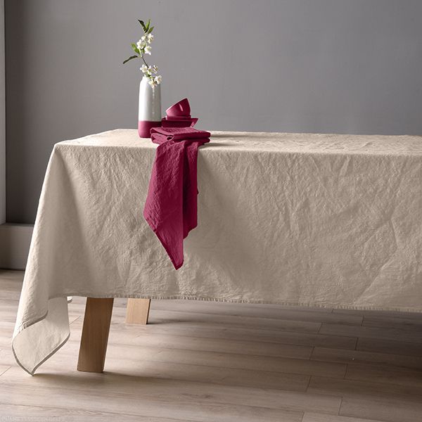 Nappe 160x160 Lin métis - Beige