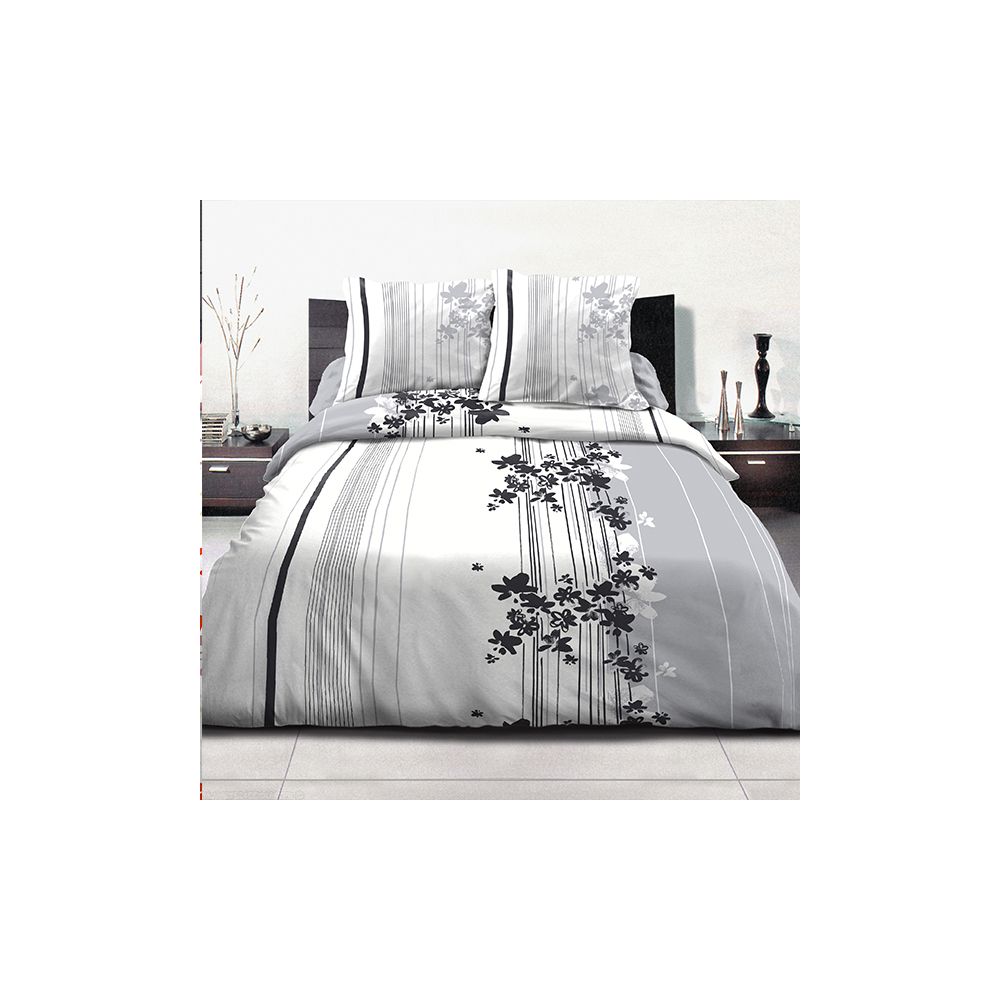 Housse de couette Parure de couette coton 240x260 cm Cascade Fleurie