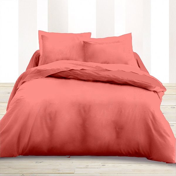 Housse de couette Today coton 220x240 Corail