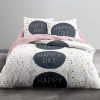 Parure de couette 100% coton Happy Day Today