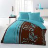 Parure de couette microfibre 220x240 cm Lily Bleu