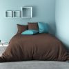 Parure de couette microfibre 220x240 cm Choco Turquoise