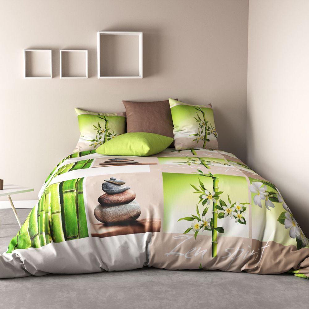 Housse de couette - Parure de couette 100% coton Zen Spirit