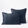 Taie d'oreiller 100% Satin de Coton 110 fils Bleu Nuit