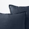 Taie d'oreiller 100% Satin de Coton 110 fils Bleu Nuit