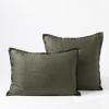 Taie d'oreiller 100% Satin de Coton 110 fils Vert Jeep