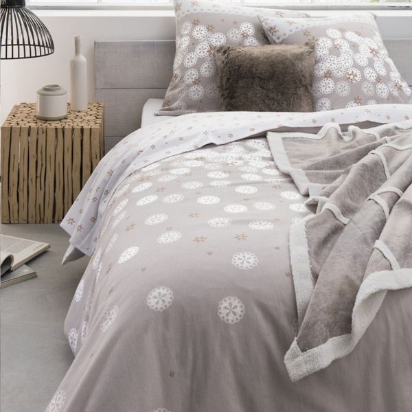 Parure de drap 100% Flanelle de Coton Coeur 240x290