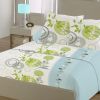 Parure de drap 100% Coton 57 fils Dimanche Bleu 240x300