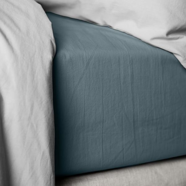 Drap housse Percale de Coton 80 fils Saule