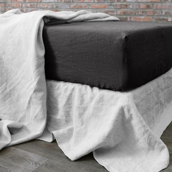 Drap housse Lin Anthracite