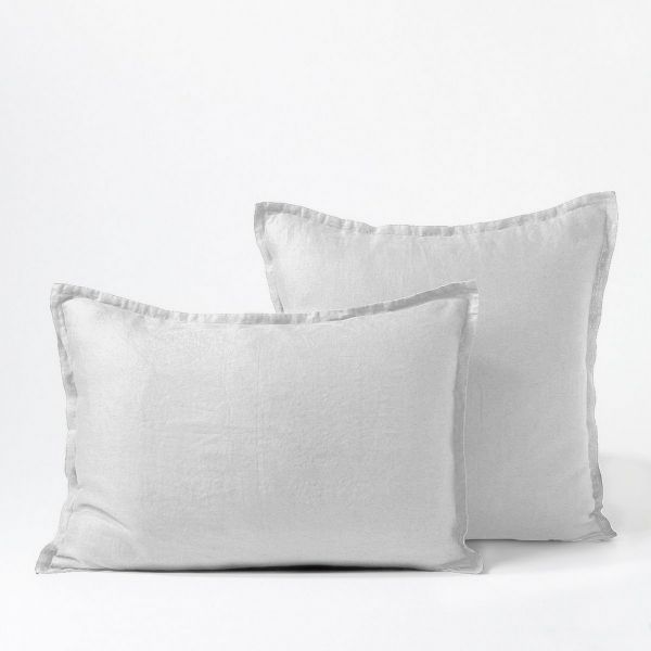 Taie d'oreiller Percale de Coton 80 fils Neige