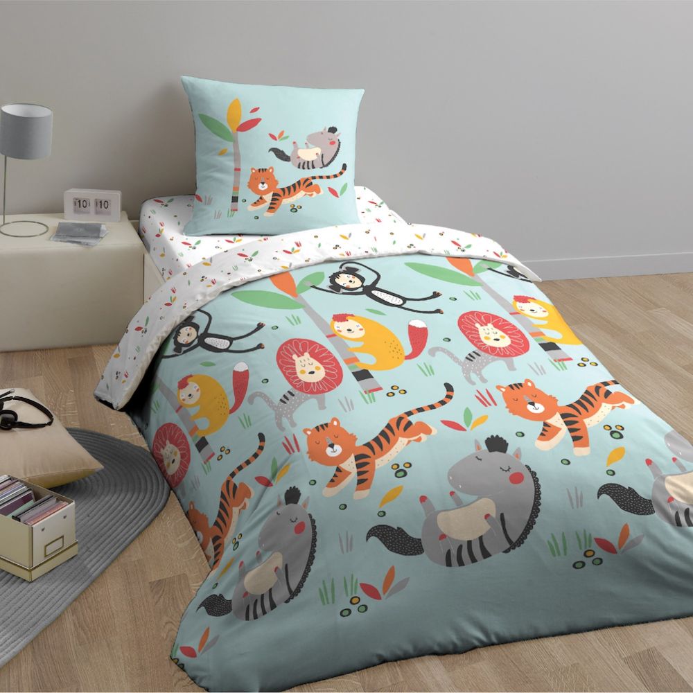 BIJOOT Parure Lit 1 Personne 140 X 200 Cm avec 2 Taies d'oreiller 65X65Cm  Cheval Animaux Parure De Lit Enfant 140X200 Microfibre Douce Housse Couette  Enfant Impression 3D : : Cuisine et Maison