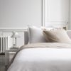 Parure de lit - Housse de couette 100% Percale de Coton Mastic/Chantilly