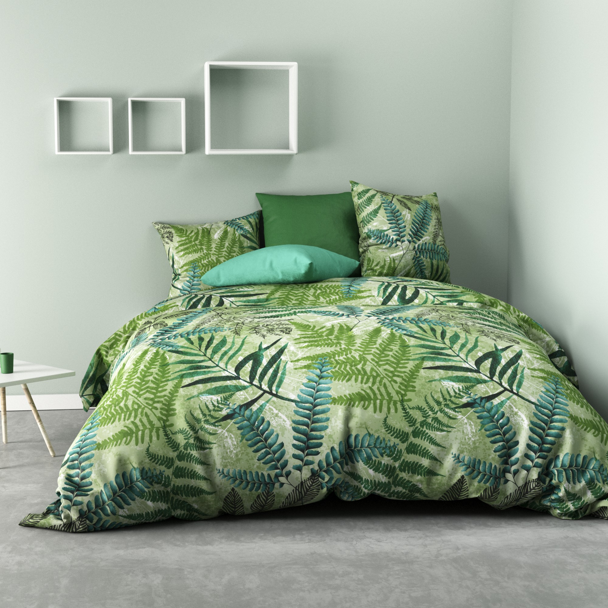 Housse de couette brazilia coton 57 fils vert Decoratie