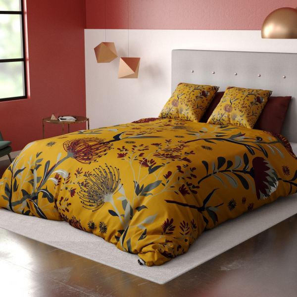 Housse de couette et taie d'oreiller coton Phytea Gold