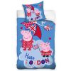 Parure de lit enfant Peppa Pig – Housse de couette Peppa et George 100% coton 140x200 cm