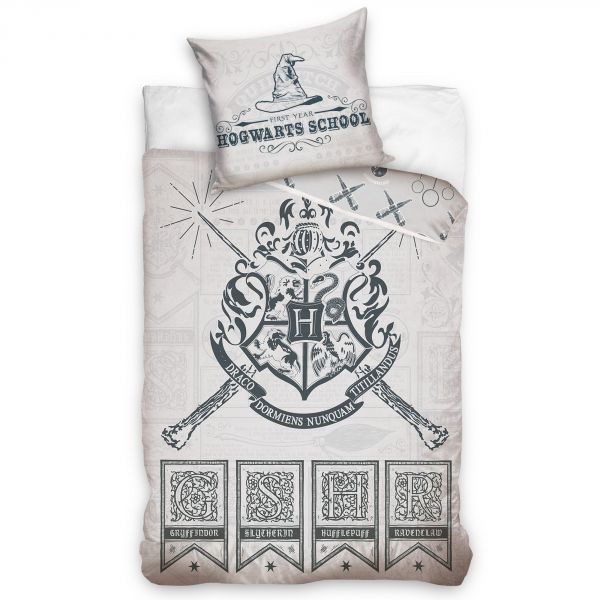 Parure de lit enfant Harry Potter – école Poudlard 100% coton 140x200 cm