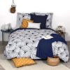 Parure de couette 3 pièces Reversible 220x240 cm 100% Coton Bio 57 fils Palmitos
