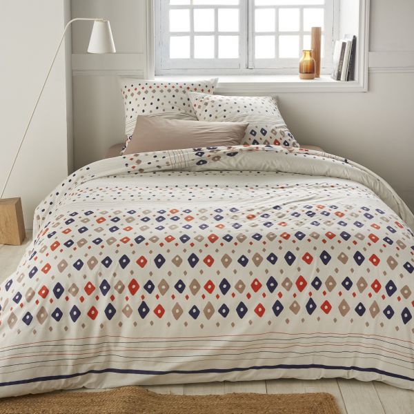 Housse de couette et taie d'oreiller 100% coton Togo Etherea