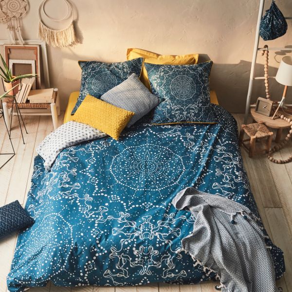 Housse de couette 140x200 cm + 1x taie d'oreiller 63x63 cm Coton Callisto