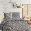 Housse de couette 220x240 cm + 2x taies d'oreiller 63x63 cm Coton Kaly