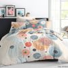 Housse de couette et taie d'oreiller 100% Coton 57 fils Diego Orange