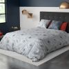 Housse de couette et taie d'oreiller 100% Coton 57 fils Tempo