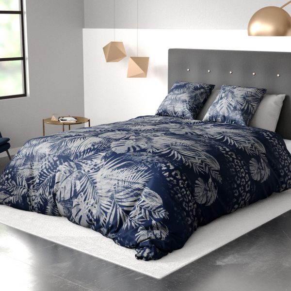 Housse de couette et taie d'oreiller 100% Percale de Coton 71 fils Manaus