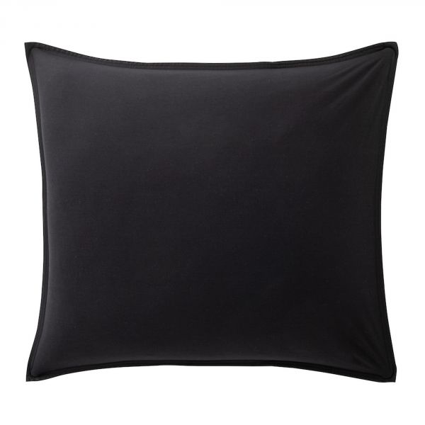 Taie d'oreiller 100% Percale de Coton Lavé 80 fils Bâton Rouge Noir