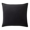 Taie d'oreiller 100% Percale de Coton Lavé 80 fils Bâton Rouge Noir