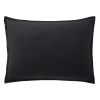 Taie d'oreiller 100% Percale de Coton Lavé 80 fils Bâton Rouge Noir