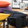 Taie d'oreiller 100% Percale de Coton Lavé 80 fils Bâton Rouge Noir
