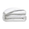 Housse de couette 100% Percale de Coton Lavé 80 fils Bâton Rouge Blanc