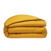 Housse de couette 100% Percale de Coton Lavé 80 fils Bâton Rouge Jaune