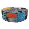 Pouf rond Patchwork multicolore 50 cm déhoussable