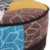 Pouf rond Patchwork multicolore 50 cm déhoussable