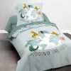 Housse de couette enfant 140x200 cm avec 1 taie d'oreiller 63x63 cm Parure de lit Coton Kids Kool 1.8