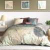 Parure de lit housse de couette avec taie d'oreiller 100% Percale de Coton 71 fils Soha