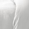 Parure de lit housse de couette avec taie d'oreiller 100% Gaze de Coton Blanc