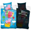 Parure de lit Peppa Pig 100% coton Big Balloon 140x200 cm brille la nuit