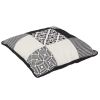 Coussin patchwork noir et blanc déhoussable 40x40 cm