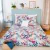 Housse de couette avec taies d'oreiller 100% Coton Bio 57 fils Flore