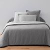 Parure de couette bicolore 100% Coton 57 fils Gris Clair/Foncé