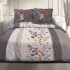 Housse de couette 220x240 + 2 taies d'oreiller 65x65 cm Coton Muse Rouge