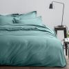 Housse de couette 240x260 + 2 taies d'oreiller 63x63 cm Satin de Coton Celadon