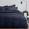 Housse de couette 220x240 + 2 taies d'oreiller 63x63 cm Satin de Coton Indigo