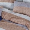 Housse de couette 220x240 + 2 taies d'oreiller 60x60 cm Coton Tigre Beige