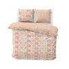 Housse de couette 220x240 + 2 taies d'oreiller 63x63 Microfibre Palmis